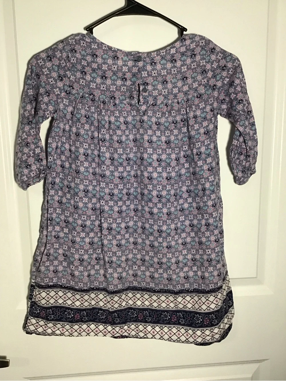 OshKosh B'gosh Purple Floral Border-Trim Dress Size 6